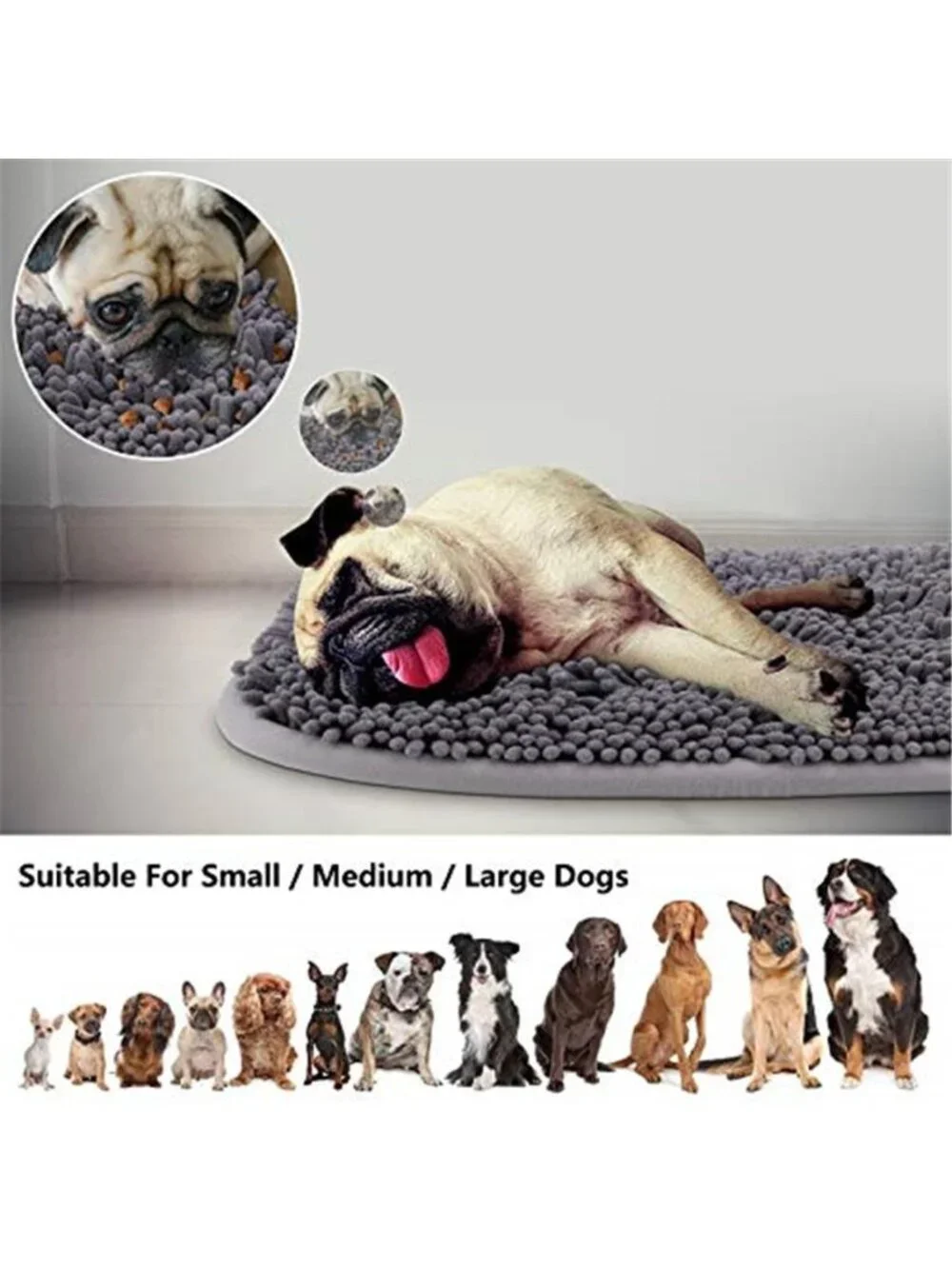 New Snuffle Mat for Dogs, 20'' x 28'' Dog Sniffing Interactive Feeding Game